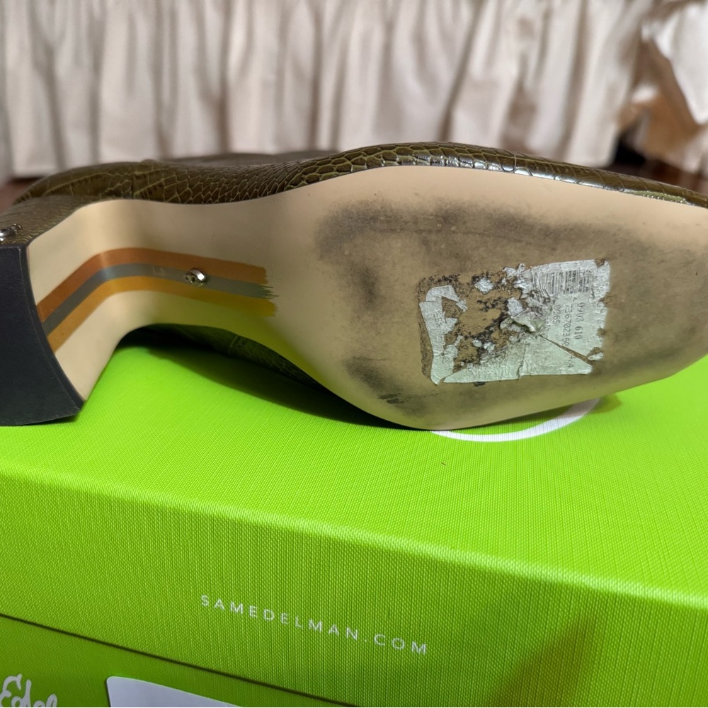 Sam Edelman Olive Croc-Embossed Heeled Boots - Picture 7 of 7